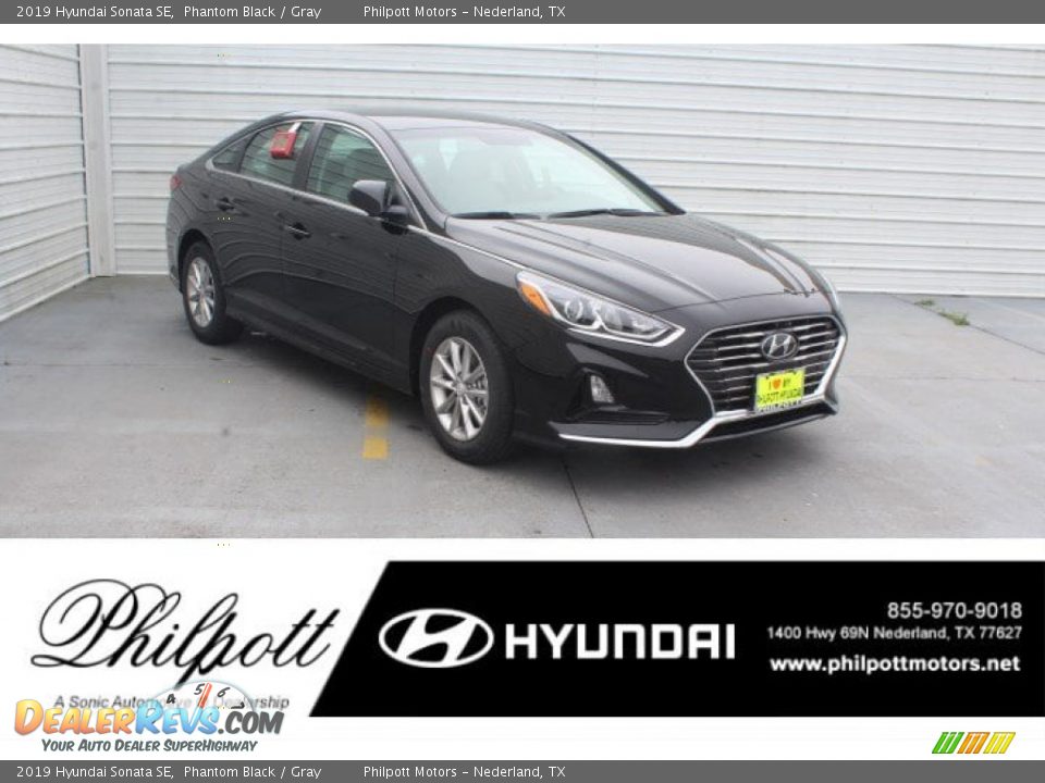2019 Hyundai Sonata SE Phantom Black / Gray Photo #1
