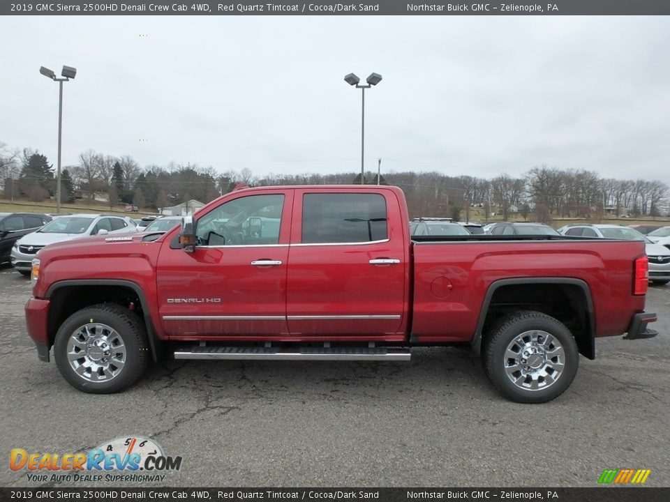 2019 GMC Sierra 2500HD Denali Crew Cab 4WD Red Quartz Tintcoat / Cocoa/Dark Sand Photo #8