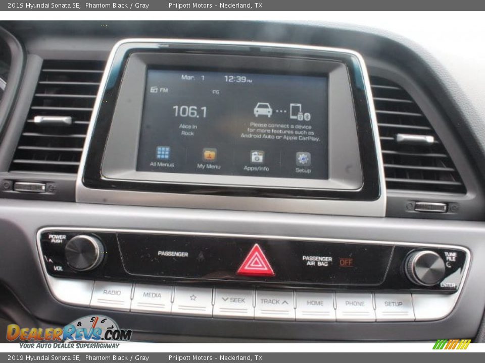 2019 Hyundai Sonata SE Phantom Black / Gray Photo #11