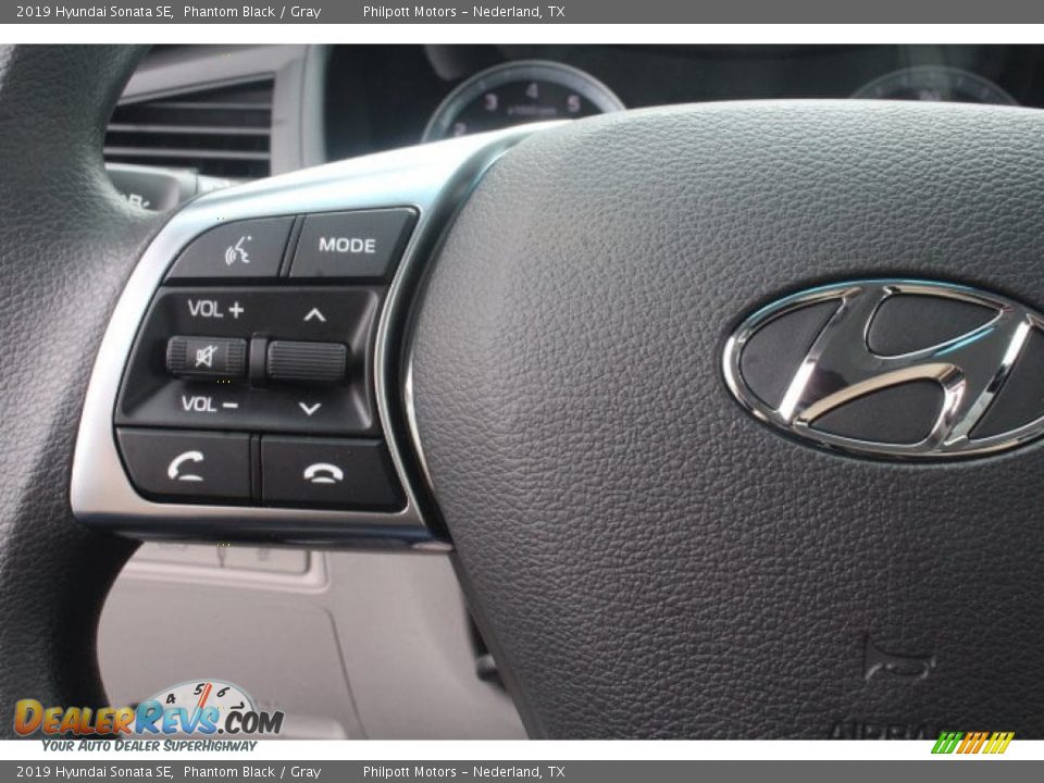 2019 Hyundai Sonata SE Phantom Black / Gray Photo #14