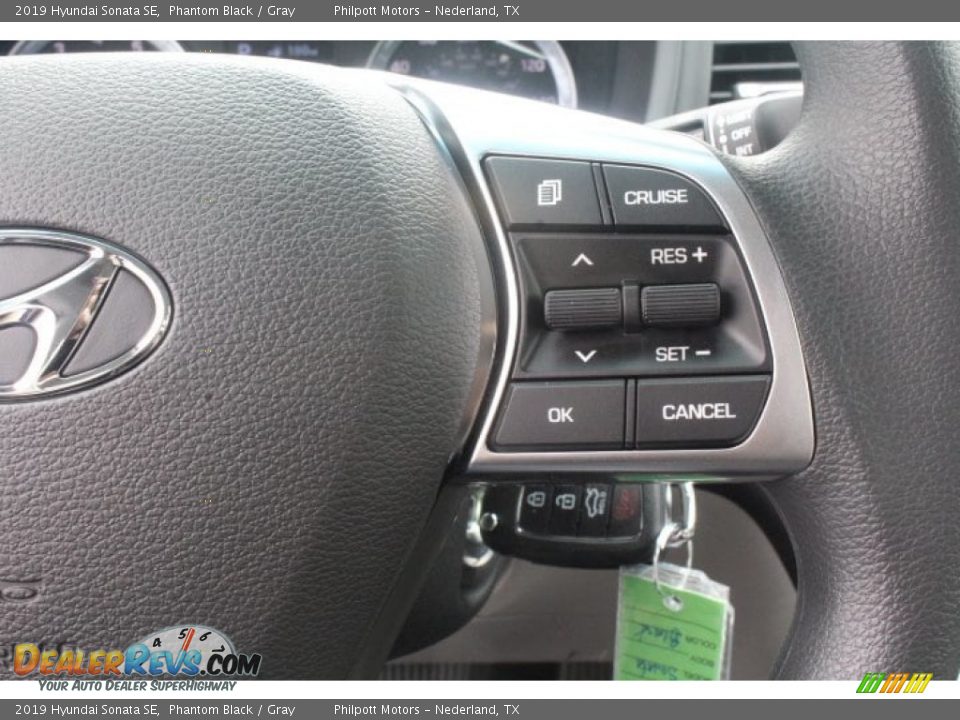 2019 Hyundai Sonata SE Phantom Black / Gray Photo #15