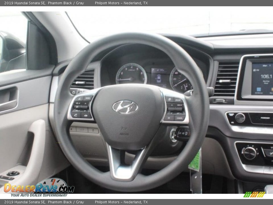 2019 Hyundai Sonata SE Phantom Black / Gray Photo #19