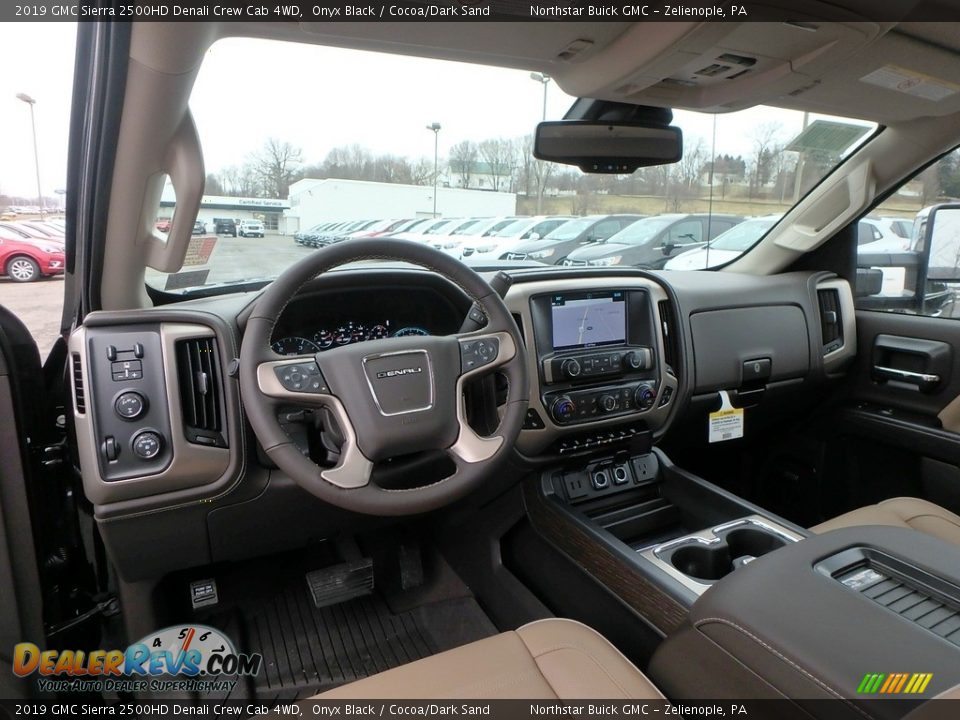 2019 GMC Sierra 2500HD Denali Crew Cab 4WD Onyx Black / Cocoa/Dark Sand Photo #12