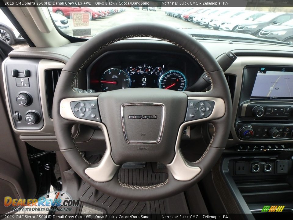 2019 GMC Sierra 2500HD Denali Crew Cab 4WD Onyx Black / Cocoa/Dark Sand Photo #17