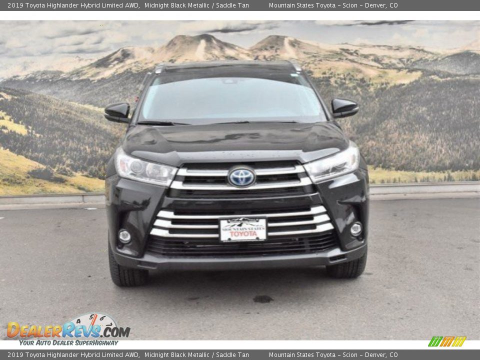2019 Toyota Highlander Hybrid Limited AWD Midnight Black Metallic / Saddle Tan Photo #2