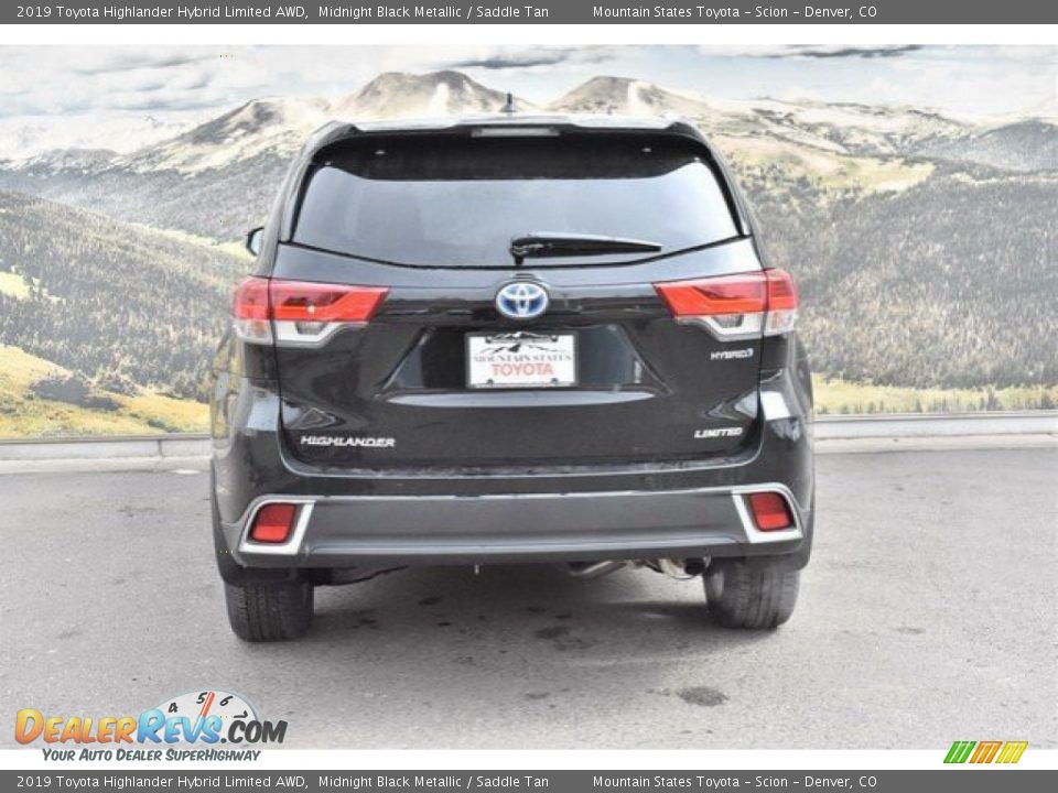 2019 Toyota Highlander Hybrid Limited AWD Midnight Black Metallic / Saddle Tan Photo #4