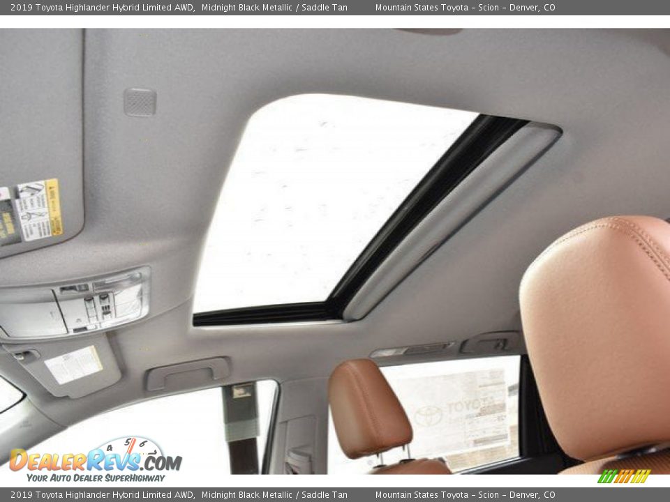2019 Toyota Highlander Hybrid Limited AWD Midnight Black Metallic / Saddle Tan Photo #8