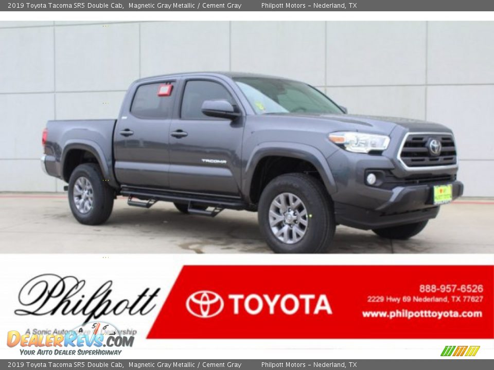 2019 Toyota Tacoma SR5 Double Cab Magnetic Gray Metallic / Cement Gray Photo #1