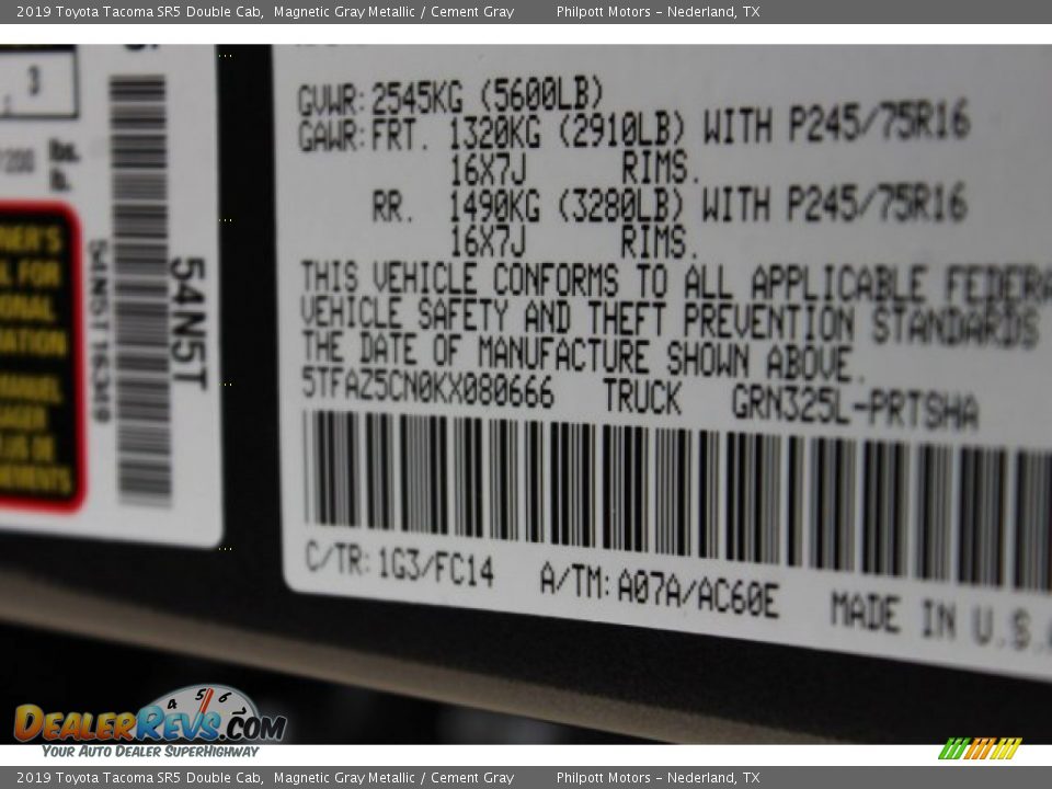 2019 Toyota Tacoma SR5 Double Cab Magnetic Gray Metallic / Cement Gray Photo #29