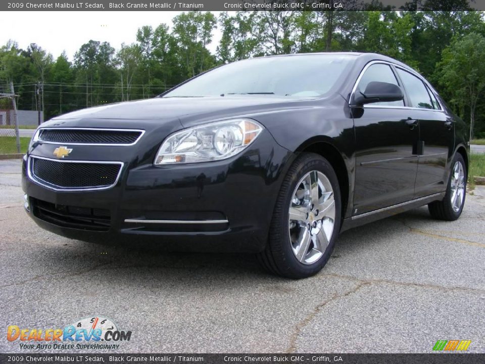 2009 Chevrolet Malibu LT Sedan Black Granite Metallic / Titanium Photo #2