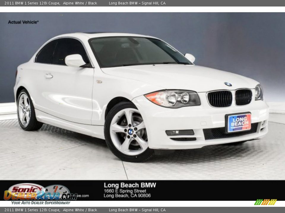 2011 BMW 1 Series 128i Coupe Alpine White / Black Photo #1