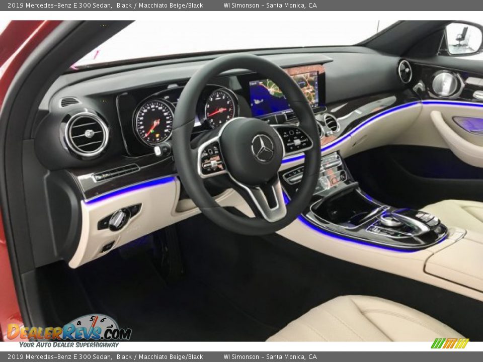 2019 Mercedes-Benz E 300 Sedan Black / Macchiato Beige/Black Photo #4