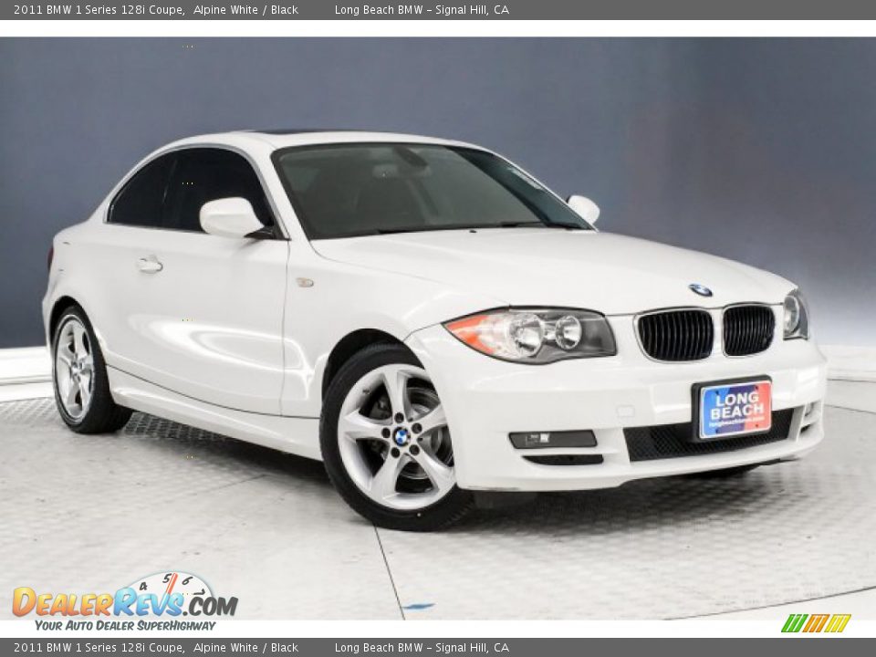 2011 BMW 1 Series 128i Coupe Alpine White / Black Photo #14