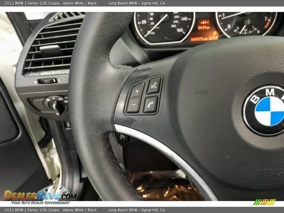 2011 BMW 1 Series 128i Coupe Alpine White / Black Photo #15