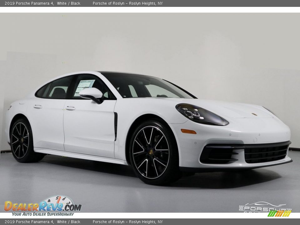 2019 Porsche Panamera 4 White / Black Photo #1