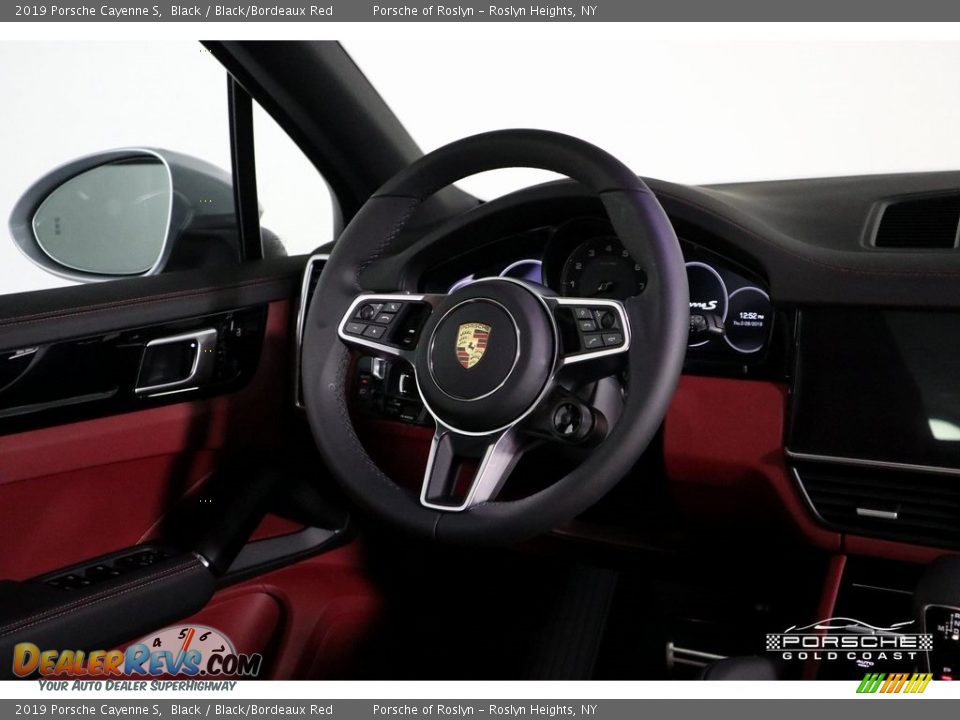 2019 Porsche Cayenne S Black / Black/Bordeaux Red Photo #15