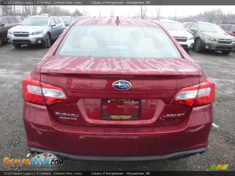 2019 Subaru Legacy 2.5i Limited Crimson Red / Ivory Photo #5