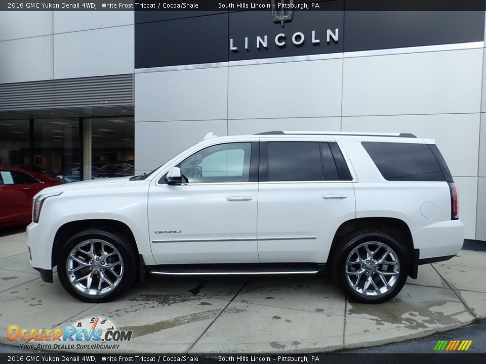 2016 GMC Yukon Denali 4WD White Frost Tricoat / Cocoa/Shale Photo #2