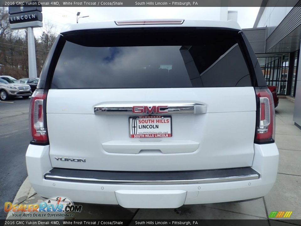2016 GMC Yukon Denali 4WD White Frost Tricoat / Cocoa/Shale Photo #4