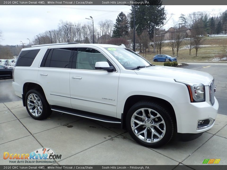 2016 GMC Yukon Denali 4WD White Frost Tricoat / Cocoa/Shale Photo #7