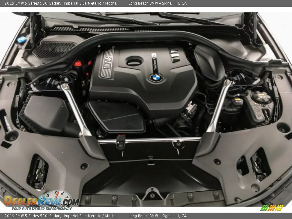 2019 BMW 5 Series 530i Sedan Imperial Blue Metallic / Mocha Photo #8