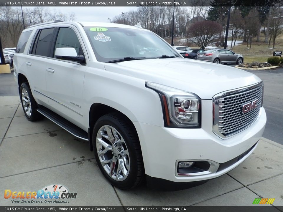 2016 GMC Yukon Denali 4WD White Frost Tricoat / Cocoa/Shale Photo #8