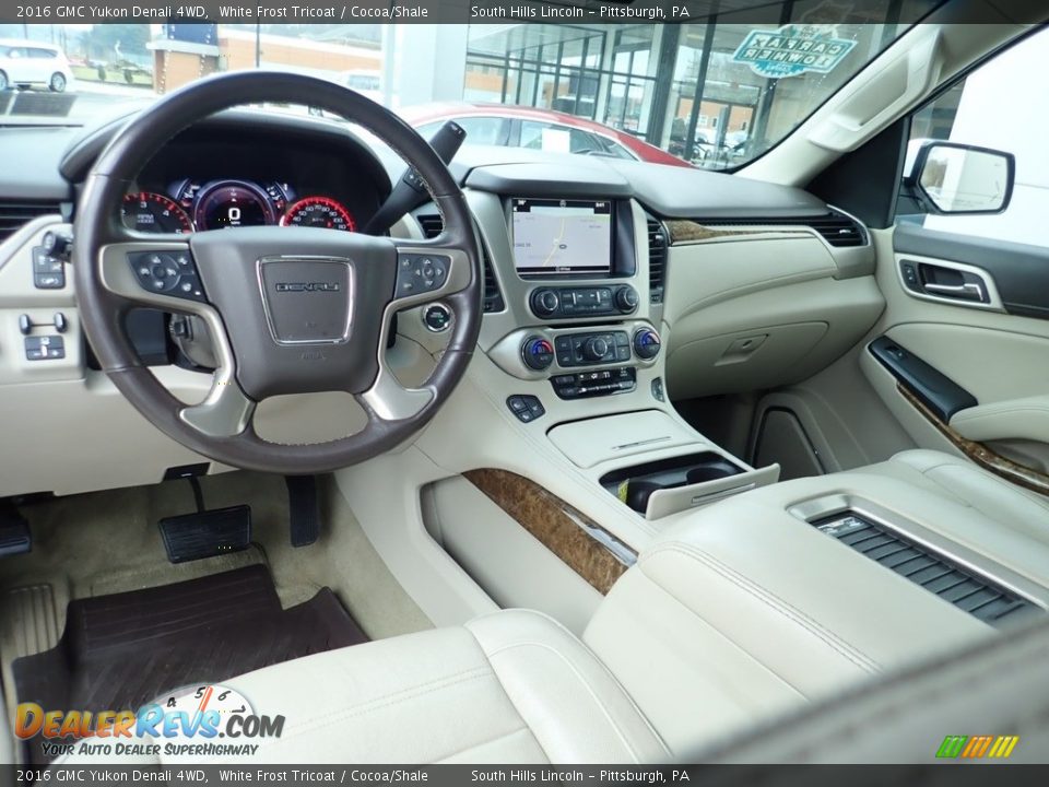 2016 GMC Yukon Denali 4WD White Frost Tricoat / Cocoa/Shale Photo #17