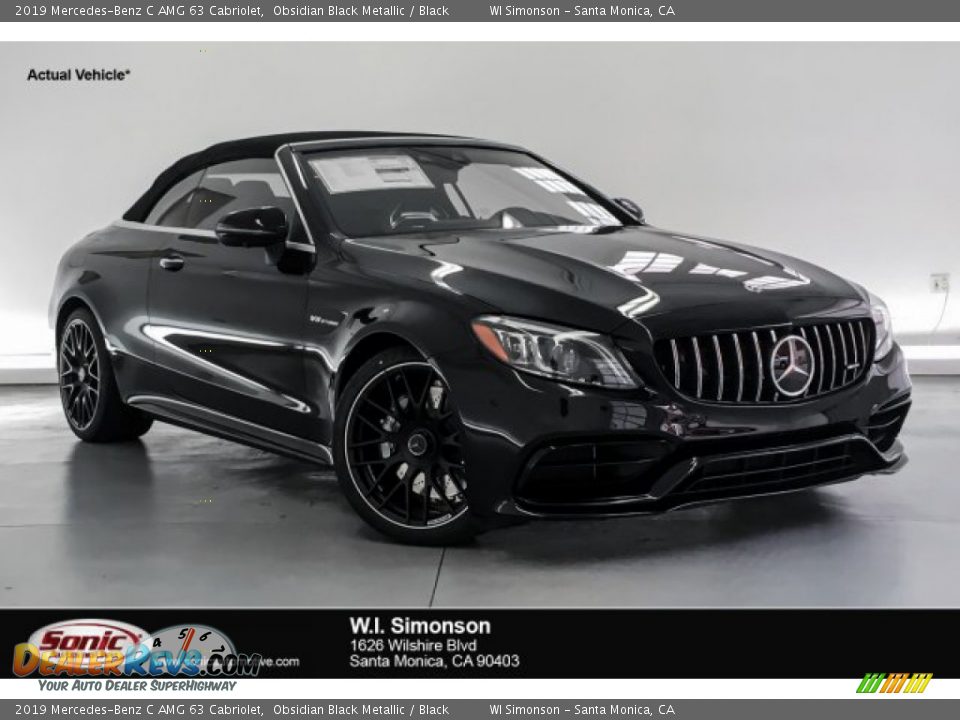 2019 Mercedes-Benz C AMG 63 Cabriolet Obsidian Black Metallic / Black Photo #1
