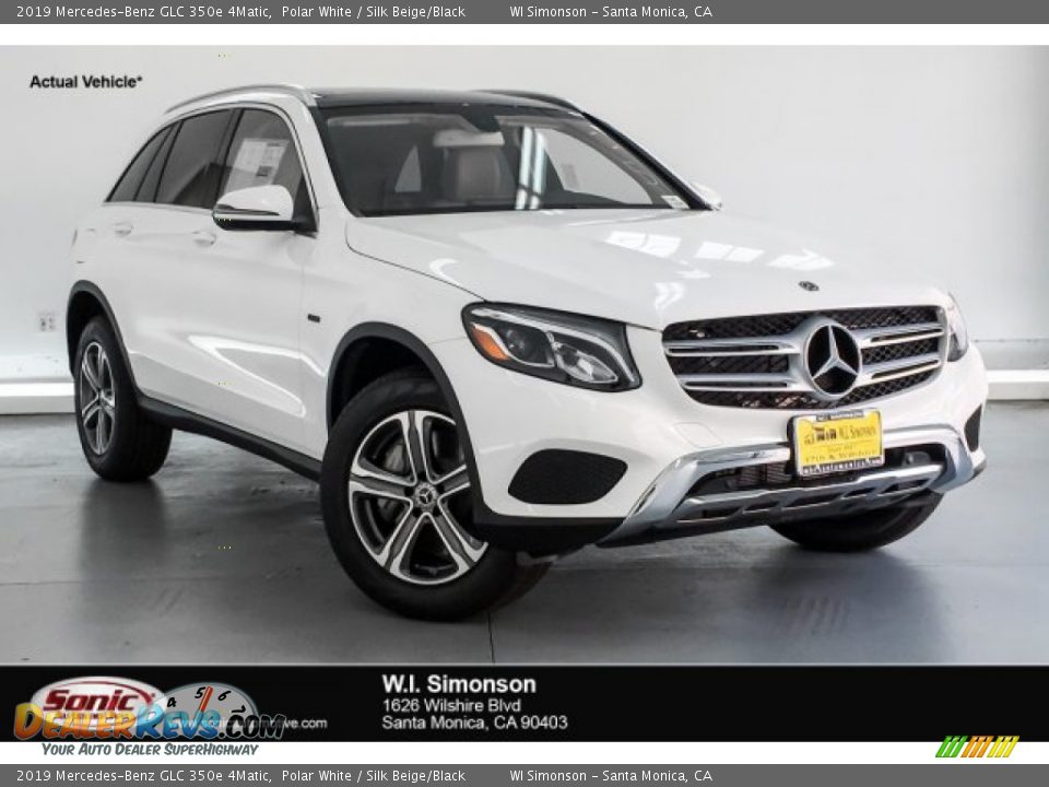2019 Mercedes-Benz GLC 350e 4Matic Polar White / Silk Beige/Black Photo #1
