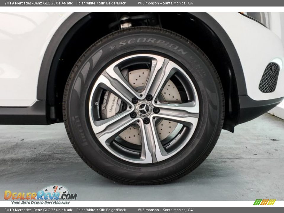 2019 Mercedes-Benz GLC 350e 4Matic Polar White / Silk Beige/Black Photo #9