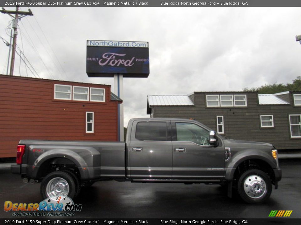 2019 Ford F450 Super Duty Platinum Crew Cab 4x4 Magnetic Metallic / Black Photo #6