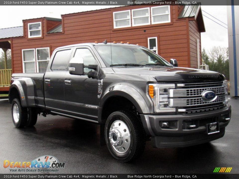 2019 Ford F450 Super Duty Platinum Crew Cab 4x4 Magnetic Metallic / Black Photo #7