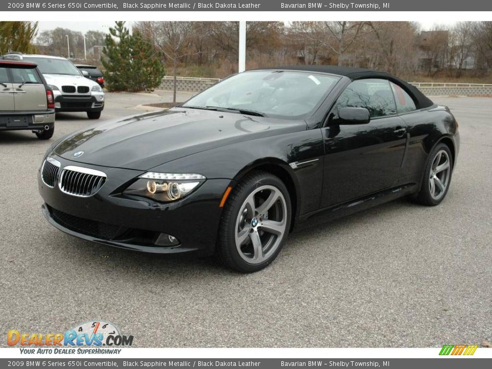 2009 BMW 6 Series 650i Convertible Black Sapphire Metallic / Black Dakota Leather Photo #1
