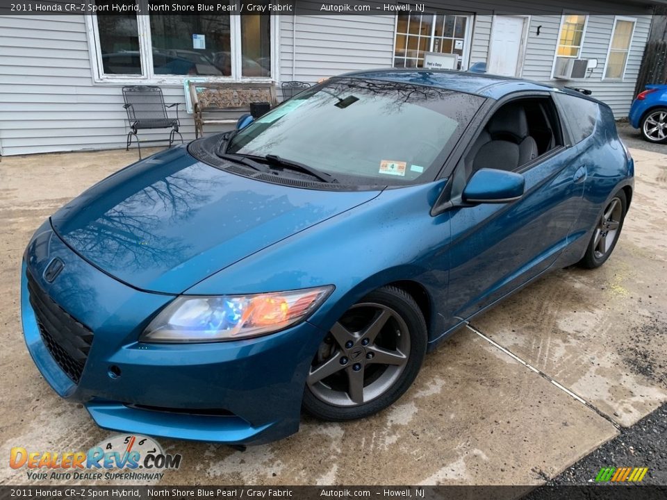 2011 Honda CR-Z Sport Hybrid North Shore Blue Pearl / Gray Fabric Photo #3