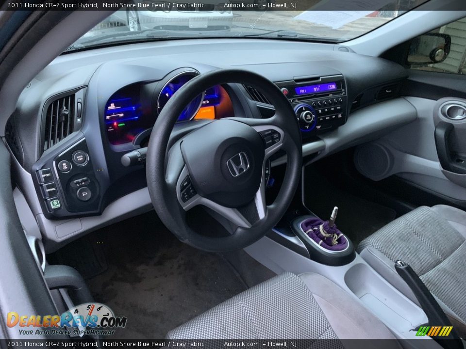 2011 Honda CR-Z Sport Hybrid North Shore Blue Pearl / Gray Fabric Photo #13