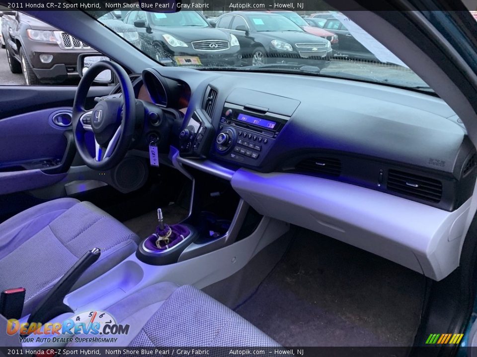 2011 Honda CR-Z Sport Hybrid North Shore Blue Pearl / Gray Fabric Photo #14