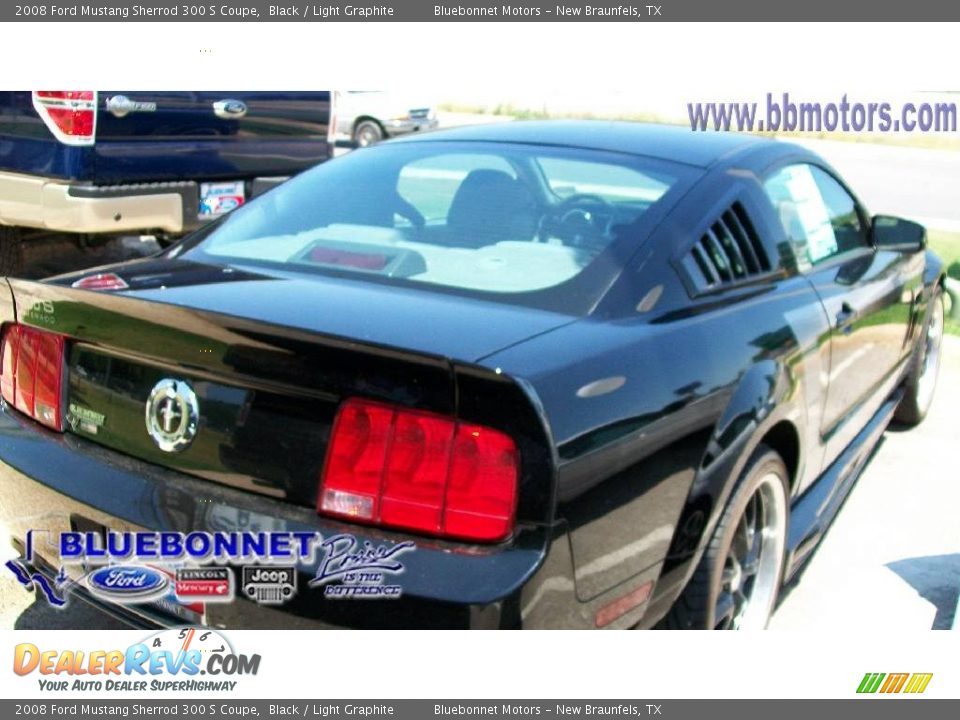 2008 Ford Mustang Sherrod 300 S Coupe Black / Light Graphite Photo #3