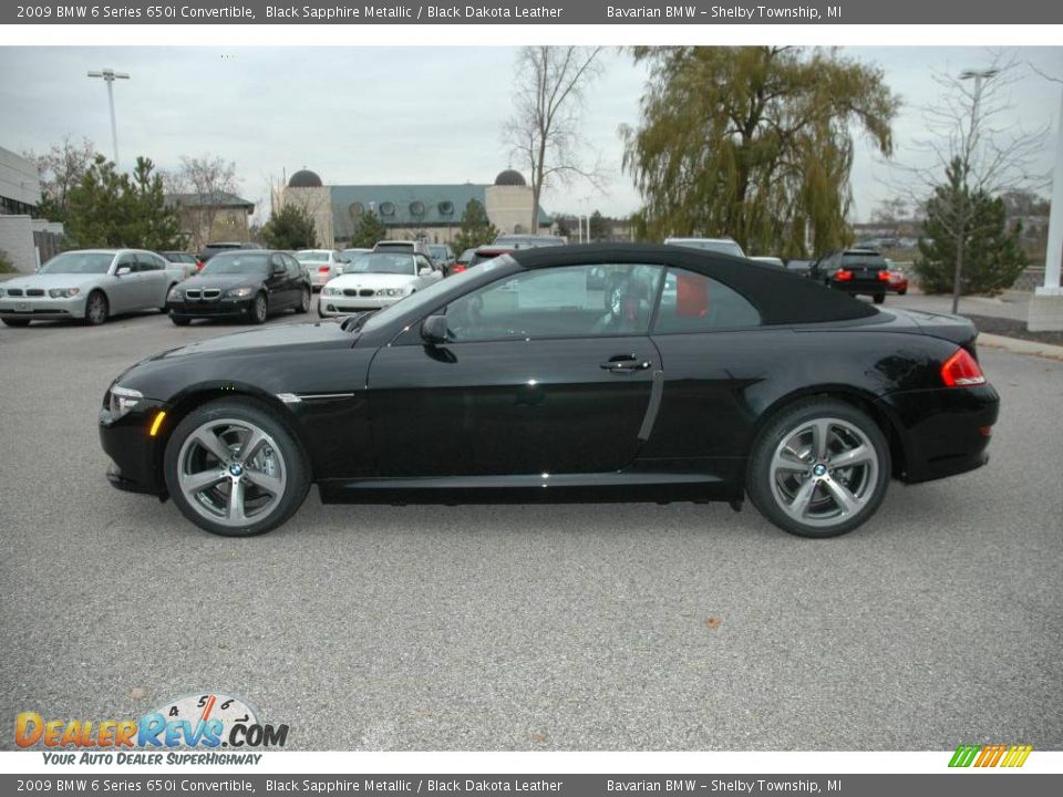 2009 BMW 6 Series 650i Convertible Black Sapphire Metallic / Black Dakota Leather Photo #2