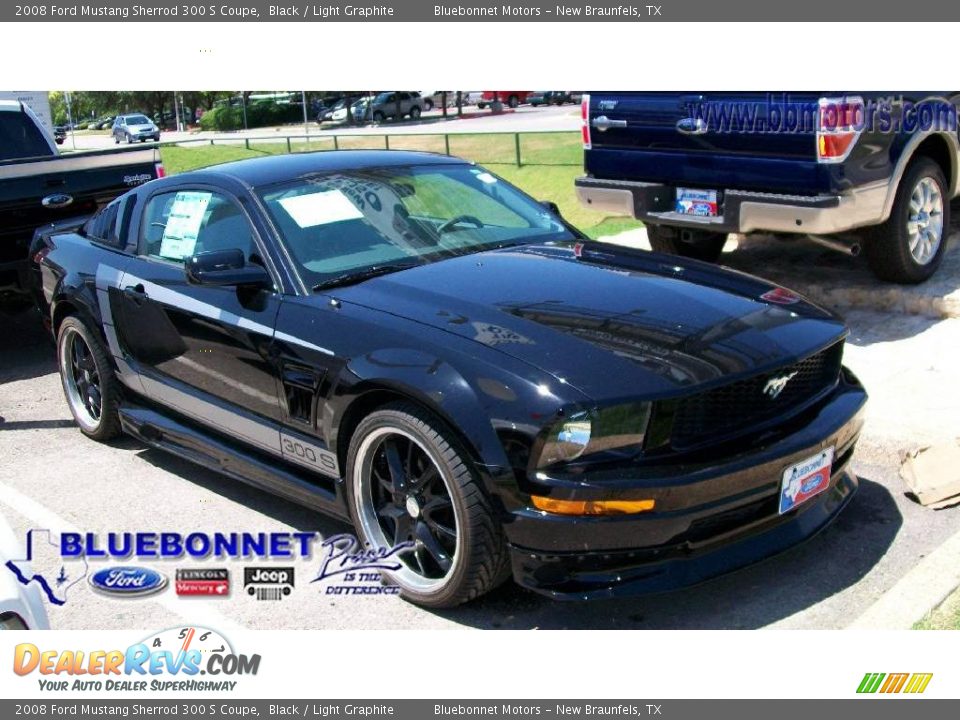 2008 Ford Mustang Sherrod 300 S Coupe Black / Light Graphite Photo #5