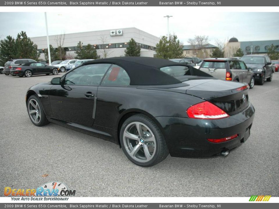 2009 BMW 6 Series 650i Convertible Black Sapphire Metallic / Black Dakota Leather Photo #3