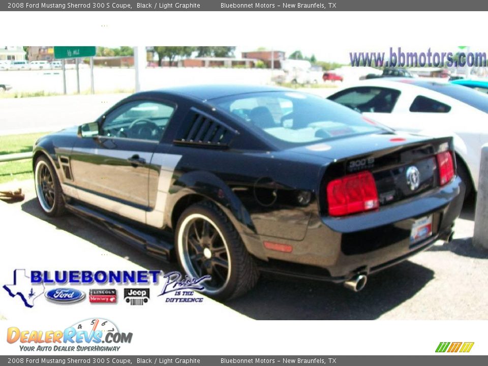 2008 Ford Mustang Sherrod 300 S Coupe Black / Light Graphite Photo #13