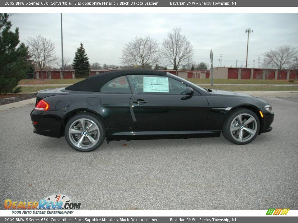 2009 BMW 6 Series 650i Convertible Black Sapphire Metallic / Black Dakota Leather Photo #6