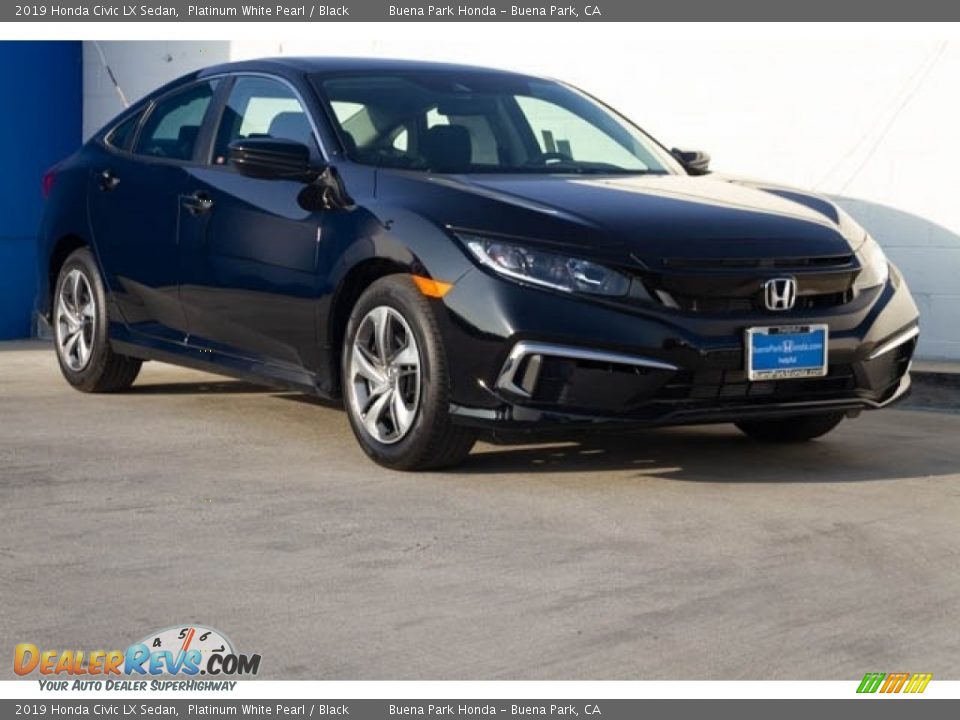 2019 Honda Civic LX Sedan Platinum White Pearl / Black Photo #1