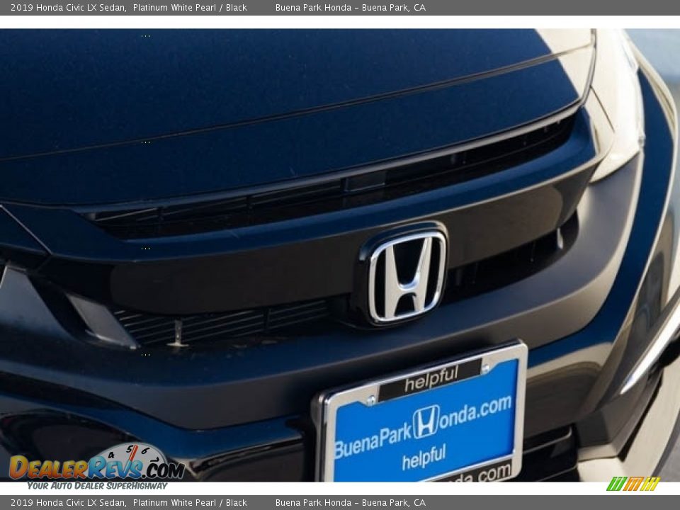 2019 Honda Civic LX Sedan Platinum White Pearl / Black Photo #4