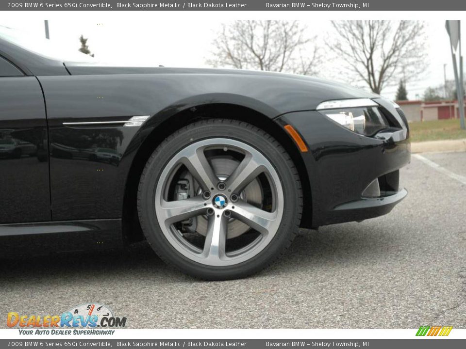 2009 BMW 6 Series 650i Convertible Black Sapphire Metallic / Black Dakota Leather Photo #8