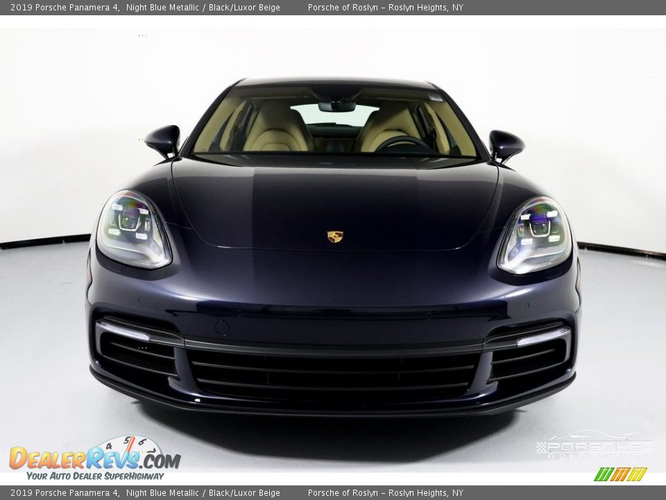 2019 Porsche Panamera 4 Night Blue Metallic / Black/Luxor Beige Photo #2