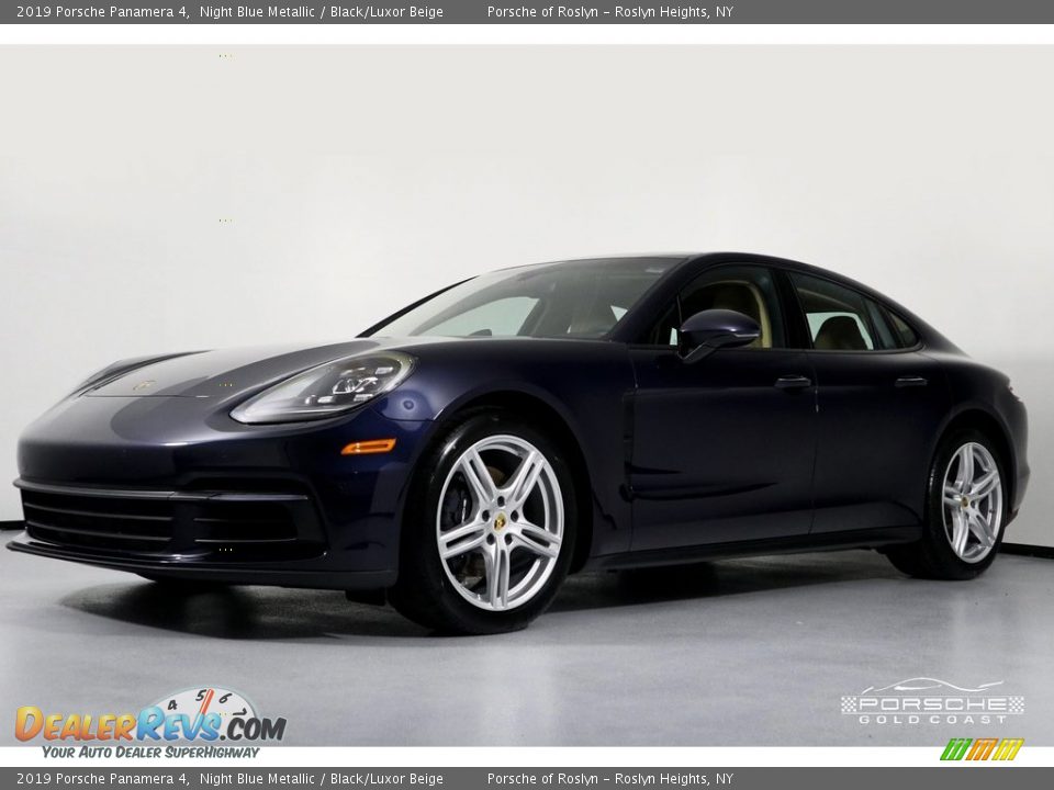 2019 Porsche Panamera 4 Night Blue Metallic / Black/Luxor Beige Photo #3