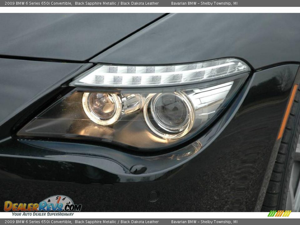 2009 BMW 6 Series 650i Convertible Black Sapphire Metallic / Black Dakota Leather Photo #9