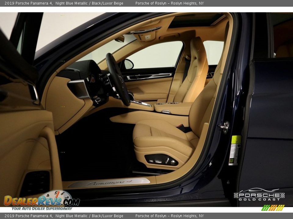 2019 Porsche Panamera 4 Night Blue Metallic / Black/Luxor Beige Photo #13