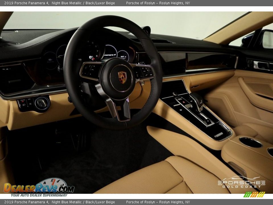2019 Porsche Panamera 4 Night Blue Metallic / Black/Luxor Beige Photo #14